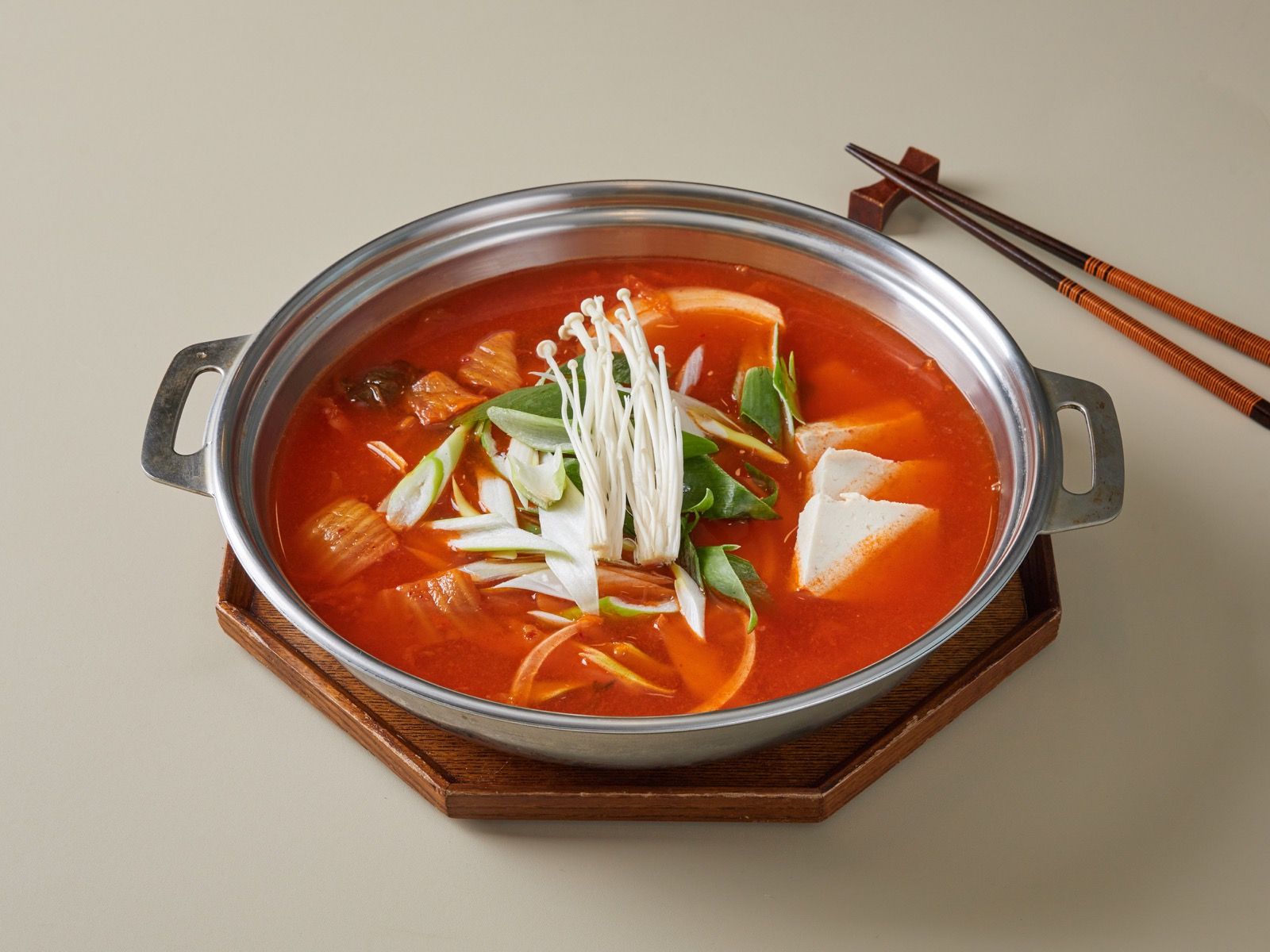 옥군 가산점 묵은지생돼지전골 1인 상차림