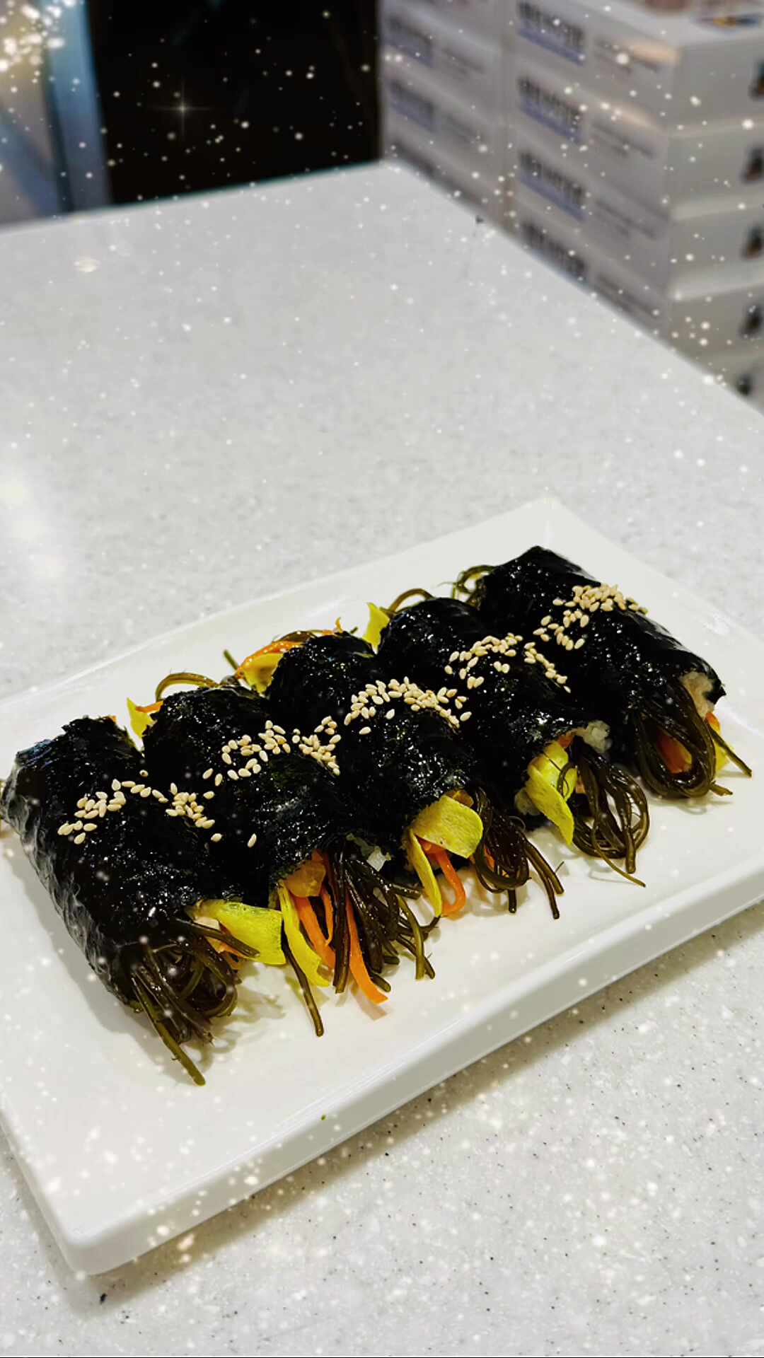 해운대바다김밥 병아리김밥과 일반 김밥