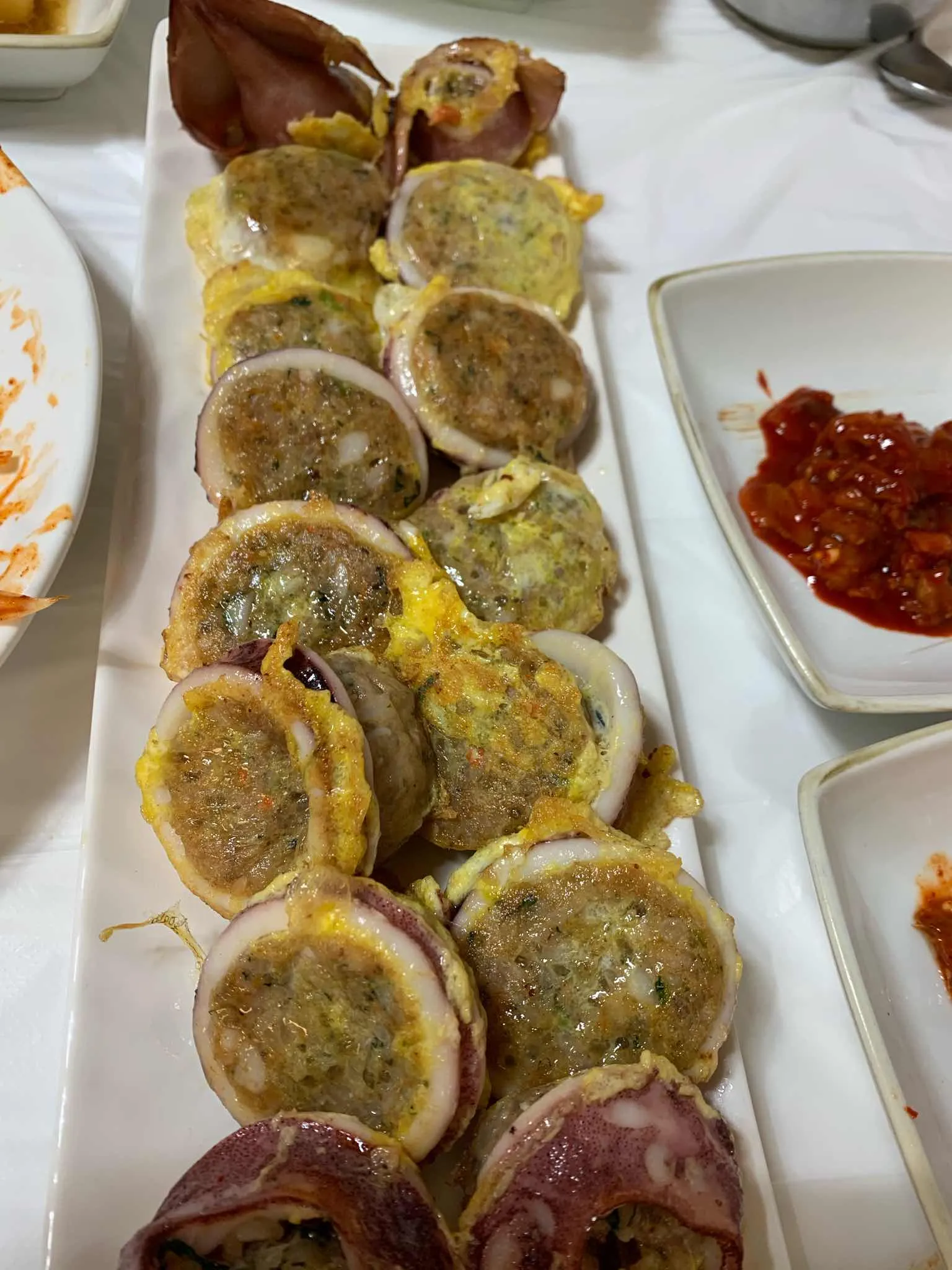 속초 은빛바다의 오징어순대 한 접시