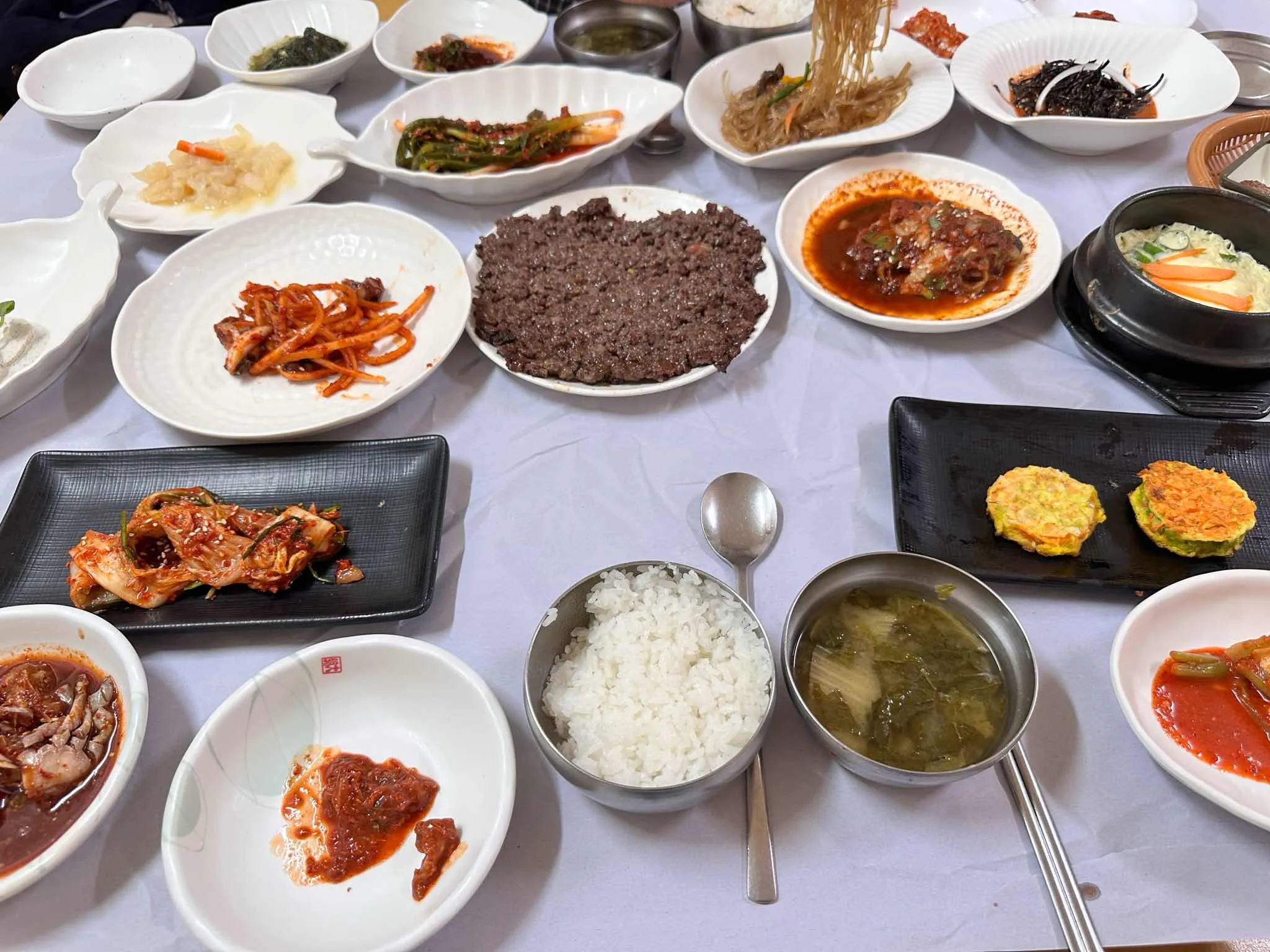 해남 천일식당의 떡갈비 한정식 한상차림