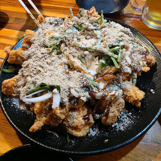 강릉치킨포차 부추양파닭 한 상